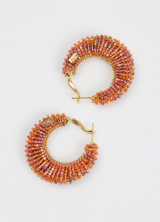 Gas Bijoux Izzia oorringen verguld - detail 3 orange