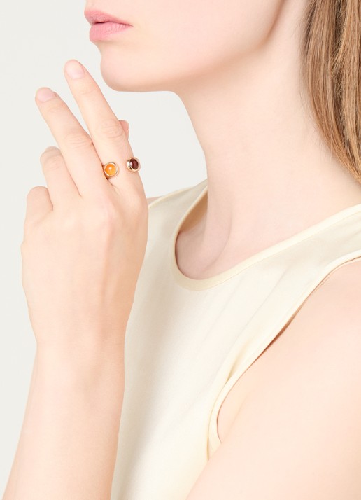 Gas Bijoux Saint Germain ring verguld - voorkant 2 goud