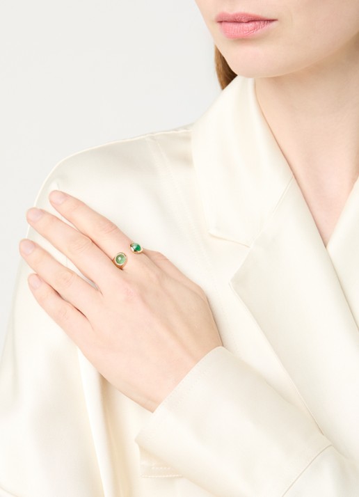 Gas Bijoux Saint Germain ring verguld - voorkant 2 goud