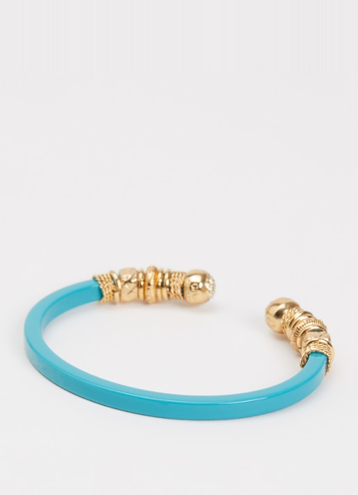 Gas Bijoux Sari bangle verguld - detail turquoise