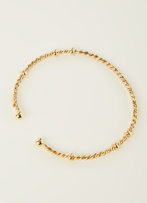 Gas Bijoux Torsade bangle verguld - voorkant 2 goud
