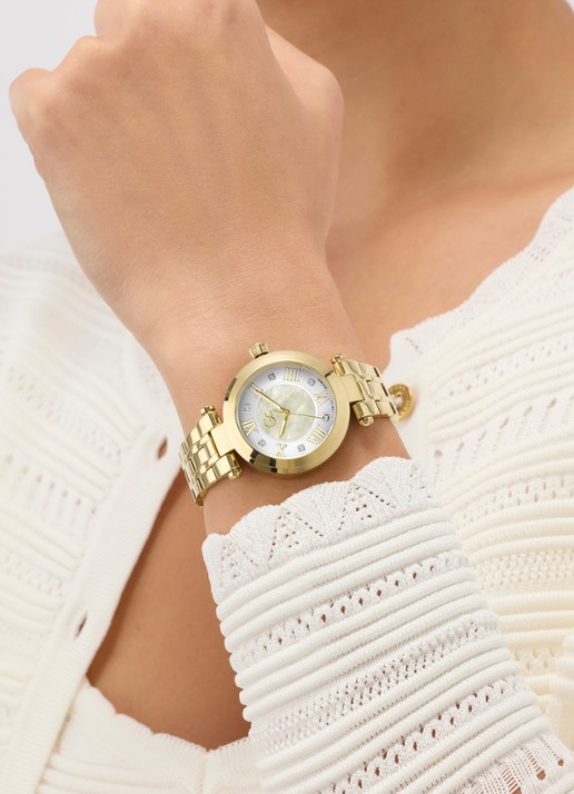 Gc Watches TopChic horloge Z62002L9 - voorkant 5 goud
