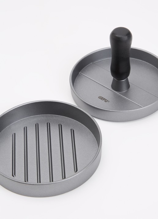 GEFU BBQ hamburgerpers 11,8 cm - voorkant 2 zwart