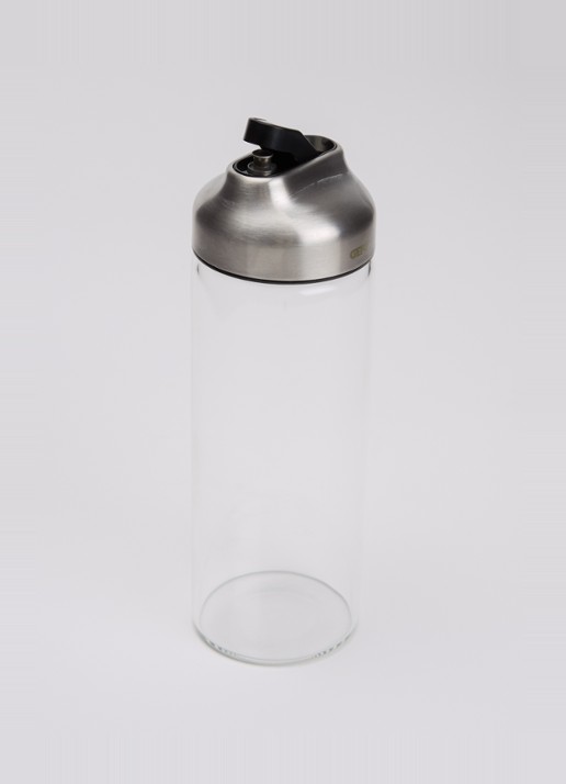 GEFU Kippo olie en azijn dispenser 40 cl - voorkant 2 zilver