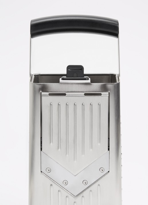 GEFU V-Cut torenrasp met 4 zijden 28 cm - voorkant 2 zilver