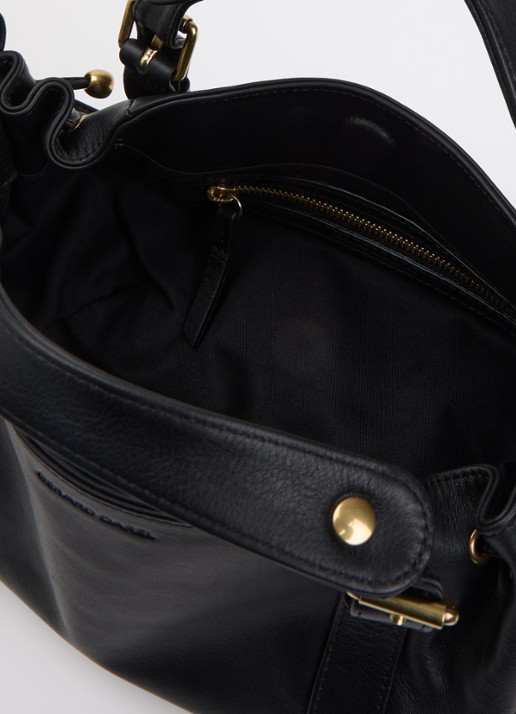 Gerard Darel 12H handtas van leer  - detail 2 zwart
