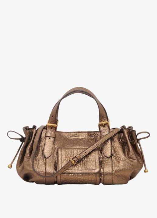 Gerard Darel 18H handtas van pebbled leer