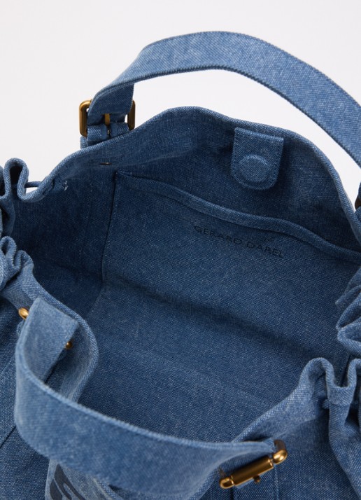 Gerard Darel 24H handtas van denim - detail 2 denim