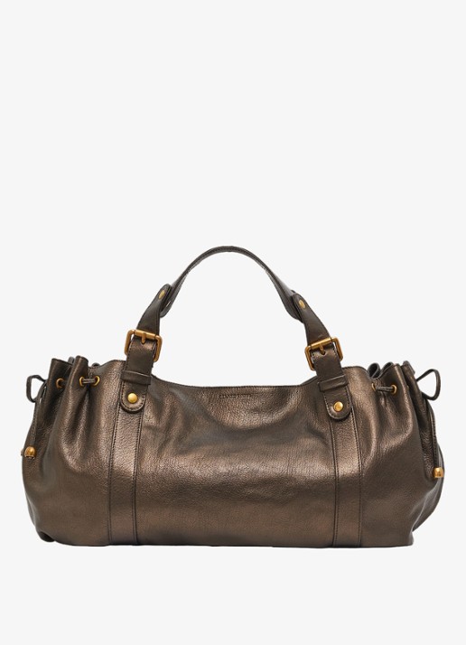 Gerard Darel 24H handtas van leer met metallic finish