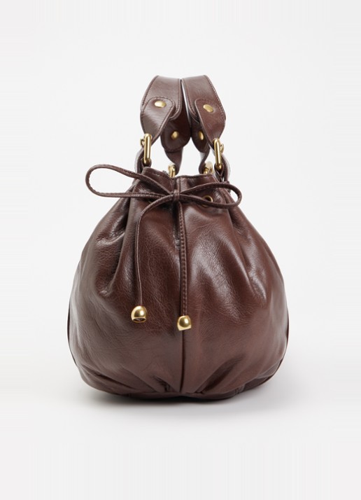 Gerard Darel 24H handtas van leer - detail 4 donkerbruin