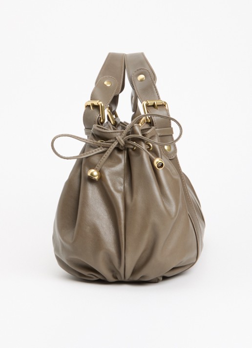 Gerard Darel 24H handtas van leer - detail 4 khaki