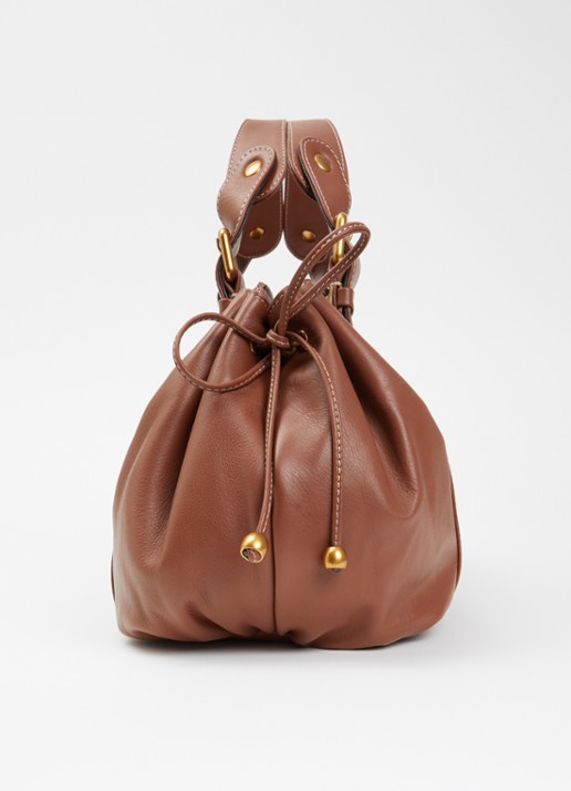 Gerard Darel 24H handtas van leer - detail 2 bruin
