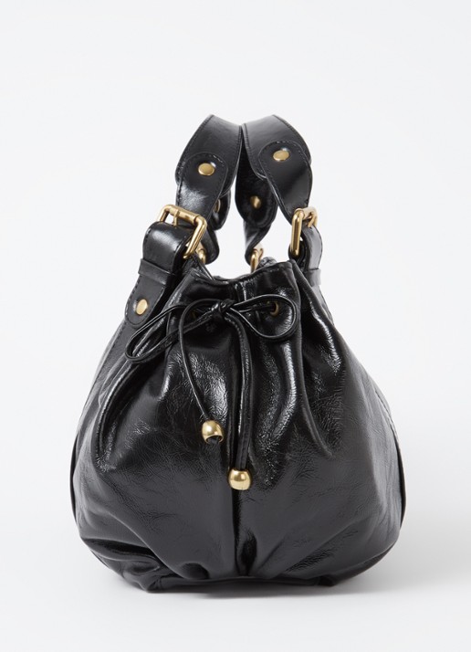 Gerard Darel 24H schoudertas van leer - detail 3 zwart