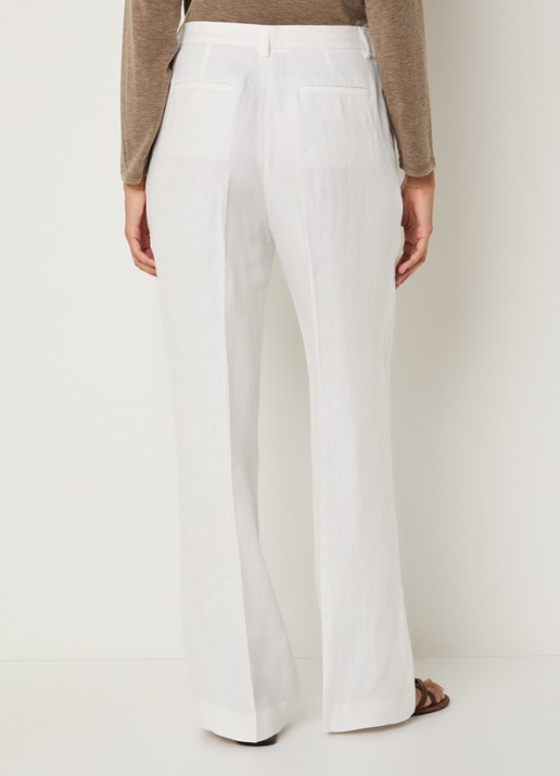 Gerard Darel Abelle high waist loose fit broek van linnen - achterkant 3 gebroken wit