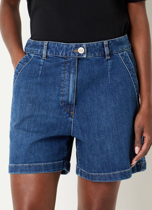 Gerard Darel Adelia high waist wide leg korte broek van denim