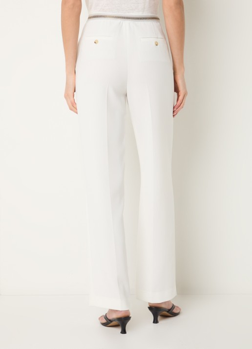 Gerard Darel Aelia mid waist straight fit broek met steekzakken - achterkant 4 creme