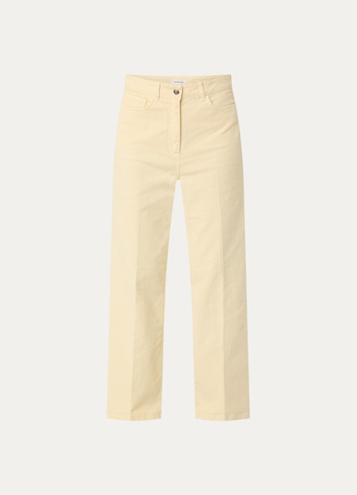 Gerard Darel Aelina high waist loose fit jeans met gekleurde wassing - voorkant lichtgeel