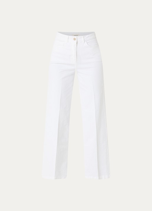 Gerard Darel Aelina high waist loose fit jeans met gekleurde wassing - voorkant 4 wit