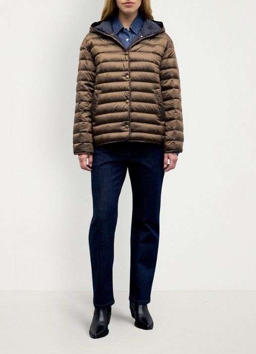 Gerard Darel Afra reversible gewatteerd jack met capuchon - detail 4 bruin