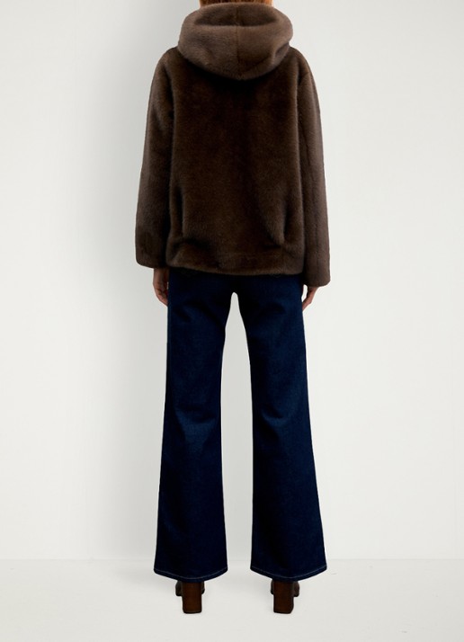 Gerard Darel Agate jas van imitatiebont - achterkant 5 naturel
