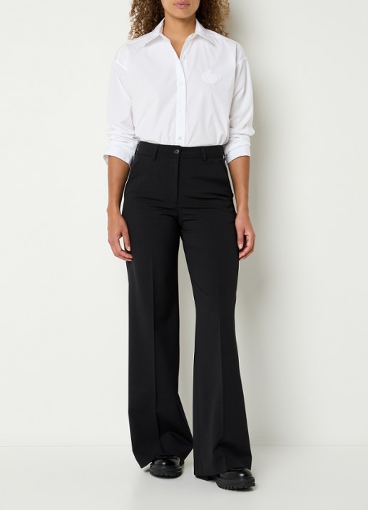 Gerard Darel Alix blouse met borduring - voorkant 2 wit