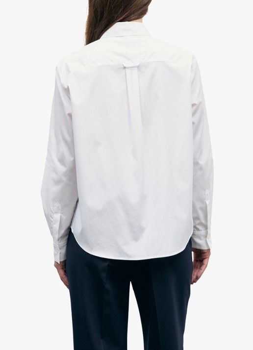 Gerard Darel Alix blouse met logoborduring - achterkant wit