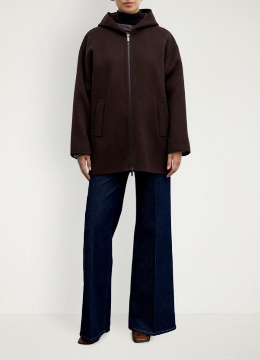 Gerard Darel Alva jas van wol met capuchon