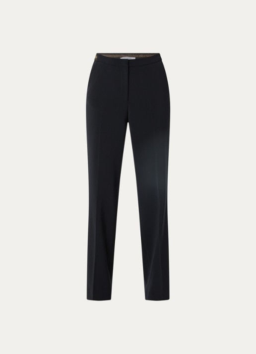 Gerard Darel Alycia high waist straight fit pantalon met steekzakken - voorkant 5 donkerblauw
