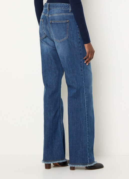 Gerard Darel Amandie high waist wide leg jeans met medium wassing - achterkant 4 indigo