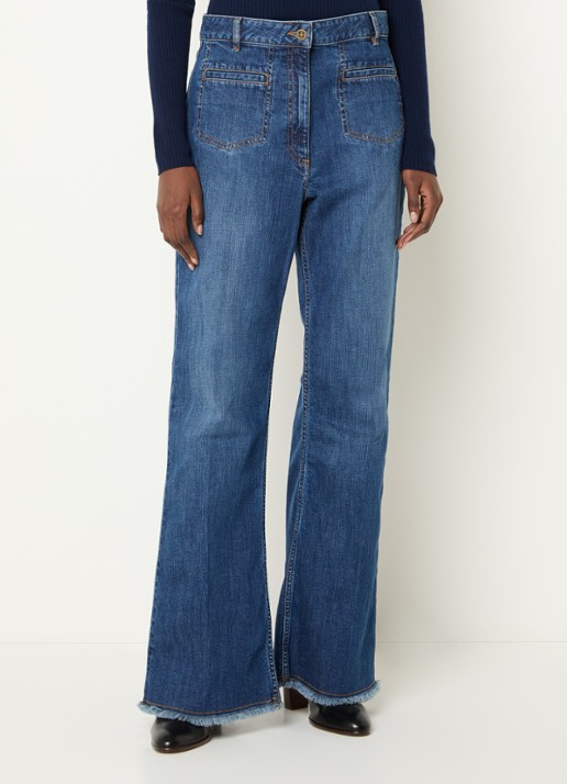 Gerard Darel Amandie high waist wide leg jeans met medium wassing