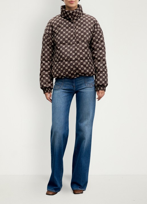 Gerard Darel Amar puffer jack met monogram dessin