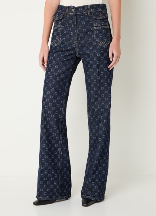 Gerard Darel Anna high waist flared jeans met print