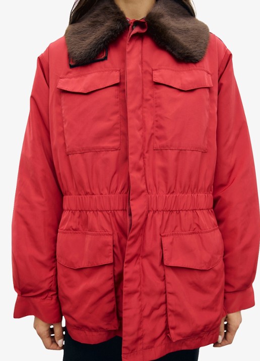 Gerard Darel Antmer parka met afneembare kraag van imitatiebont