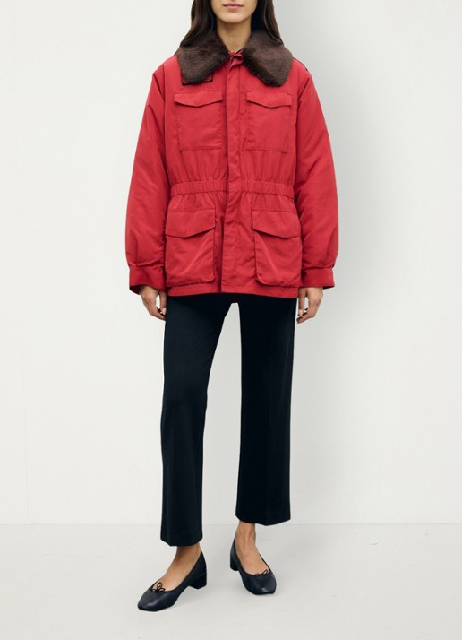 Gerard Darel Antmer parka met afneembare kraag van imitatiebont