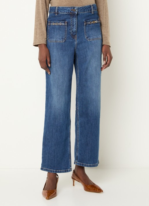 Gerard Darel Arlina high waist wide leg jeans met medium wassing