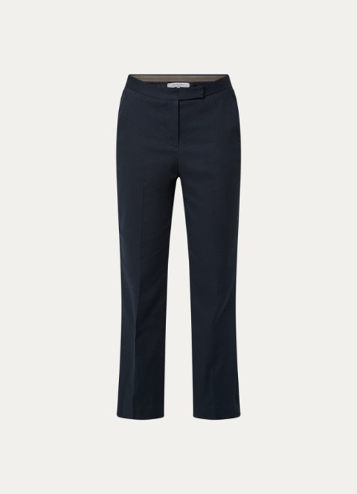 Gerard Darel Auria high waist cropped slim fit pantalon met steekzakken - voorkant 2 donkerblauw