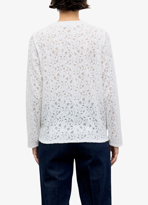 Gerard Darel Baby T-shirt van kant - achterkant 3 creme