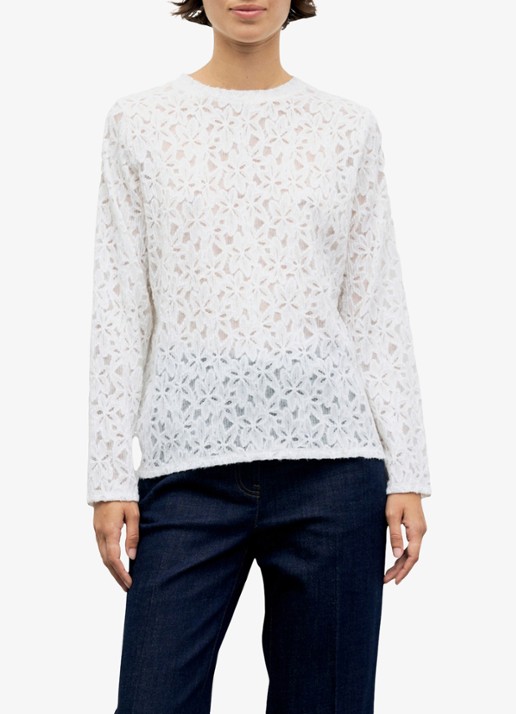 Gerard Darel Baby T-shirt van kant - detail 2 creme