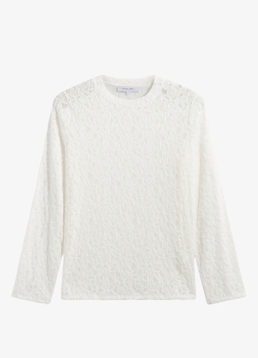 Gerard Darel Baby T-shirt van kant - voorkant 4 creme