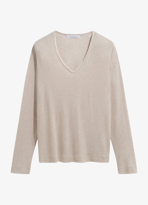 Gerard Darel Belen longsleeve in wolblend met V-hals