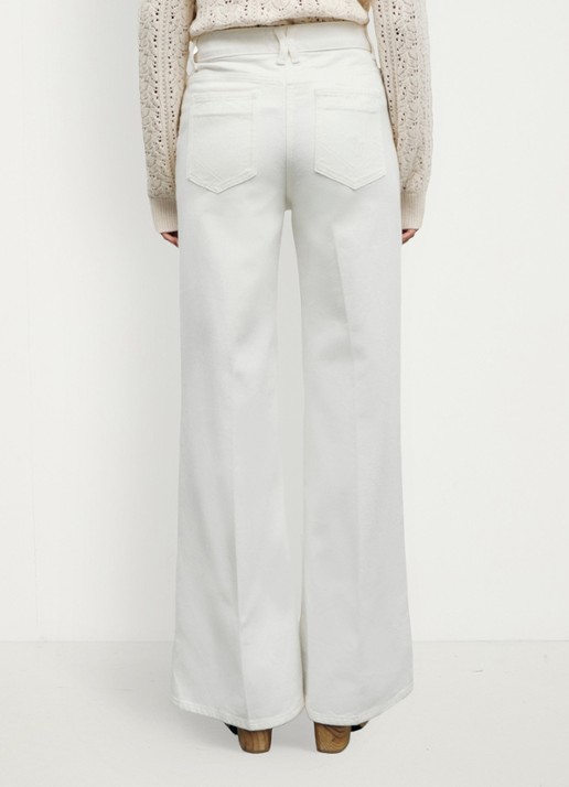 Gerard Darel Bianca high waist flared fit jeans met gekleurde wassing - achterkant wit