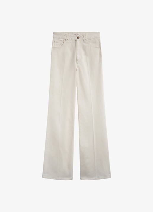 Gerard Darel Bianca high waist flared fit jeans met gekleurde wassing - voorkant 2 wit