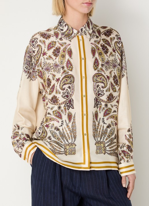 Gerard Darel Canna blouse van satijn met print