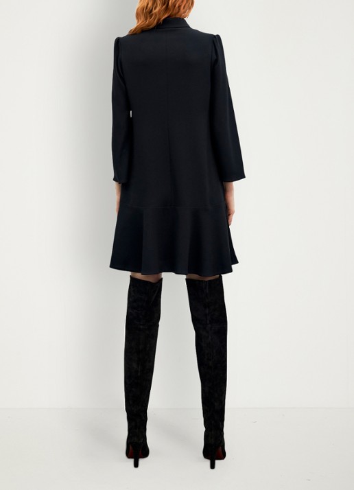 Gerard Darel Carla mini jurk met plooien - achterkant 3 zwart