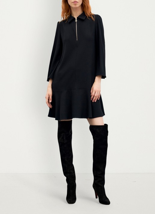 Gerard Darel Carla mini jurk met plooien - detail 2 zwart