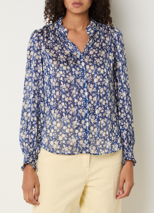 Gerard Darel Casy blouse met bloemenprint en lurex