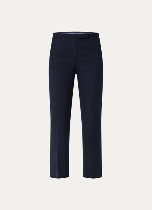 Gerard Darel Celia high waist slim fit cropped pantalon met steekzakken - voorkant 3 donkerblauw