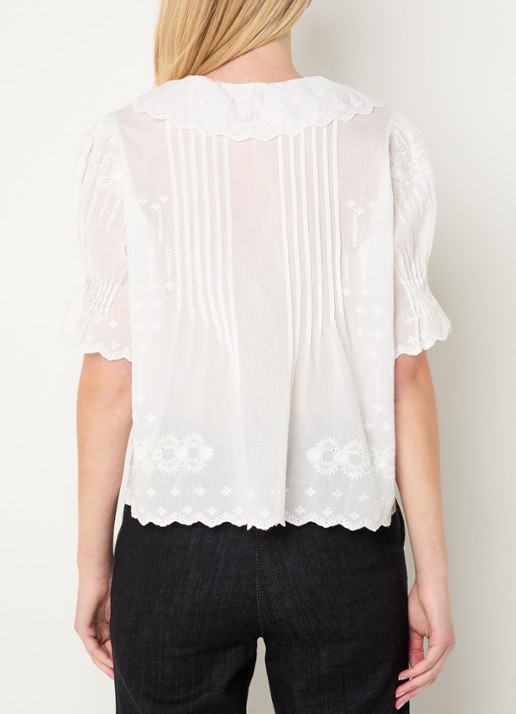 Gerard Darel Ceylia tuniek met broderie - achterkant 3 wit