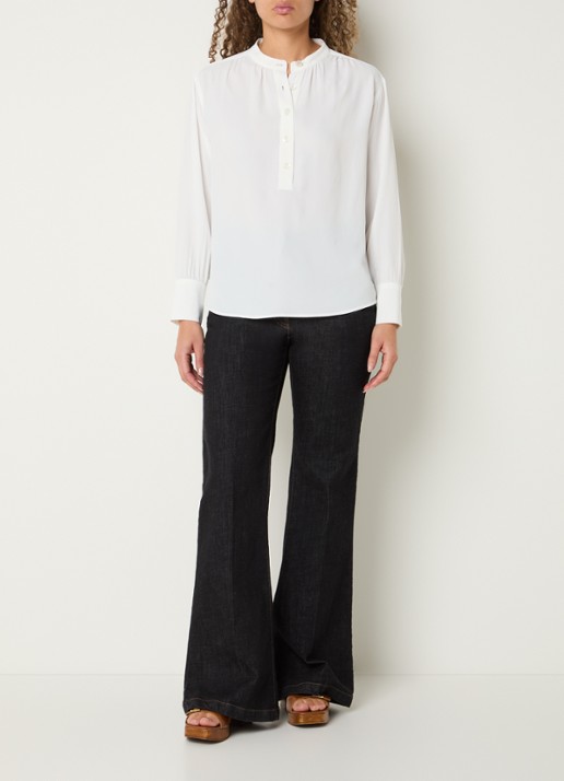 Gerard Darel Cezanne tuniek in zijdeblend - voorkant 2 wit