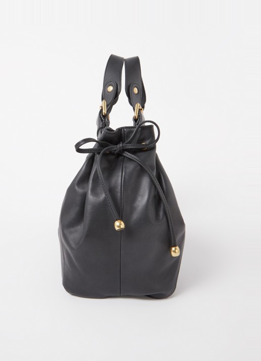 Gerard Darel Chiara handtas van leer met logo - detail 3 zwart